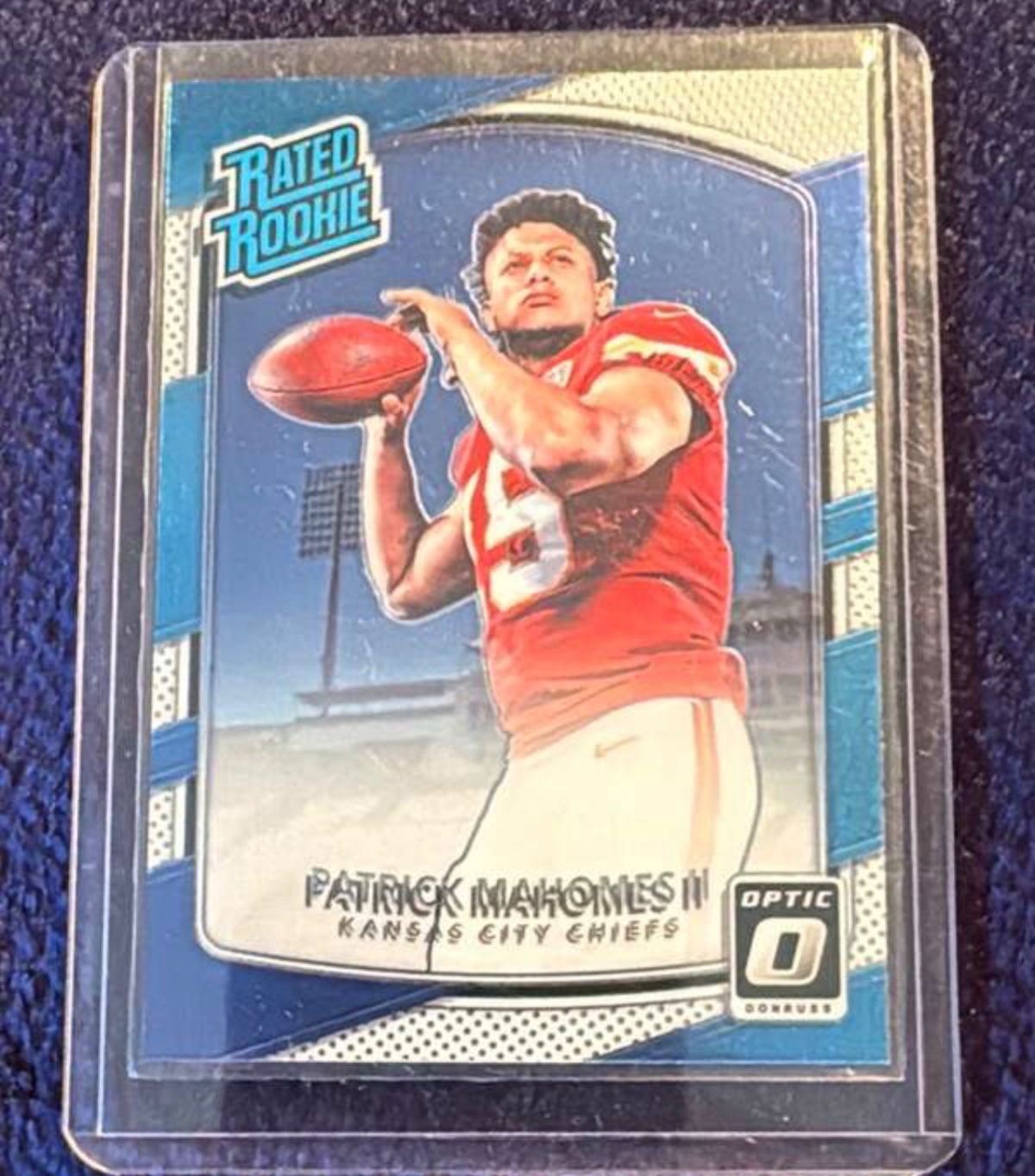 2017 Donruss Optic Patrick Mahomes II Holo card number 177